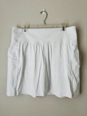 NWT Athleta Salutation Stash Pocket 16.5 Inch Skort Womens XL White Quick Drying